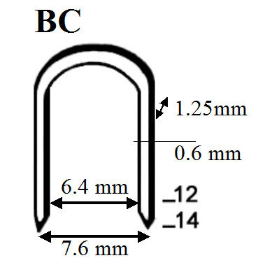 Agrafes BC 14-14 mm