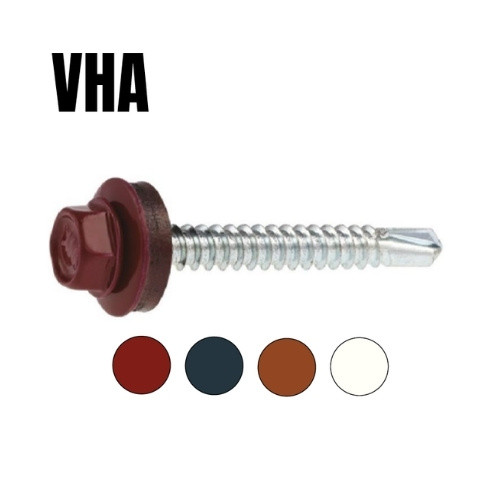 Vis H acier VHA 4,8 x 19 Marron cuivré - RAL 8004 Clicfixation | Vis H acier VHA 4,8 x 19 Marron cuivré - RAL 8004